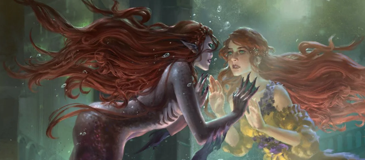 Detalle de la carta 'Tritón anhelante', de Magic: the Gathering