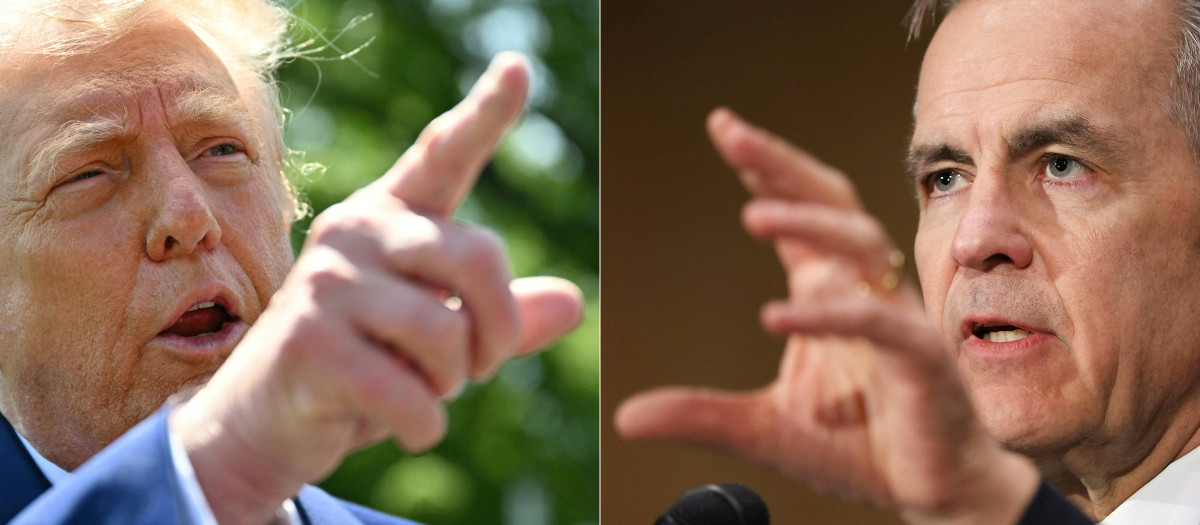 El presidente de Estados Unidos, Donald Trump, y el primer ministro canadiense, Mark Carney