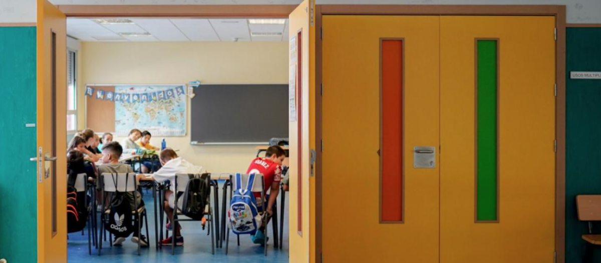 Clase de un colegio de Madrid