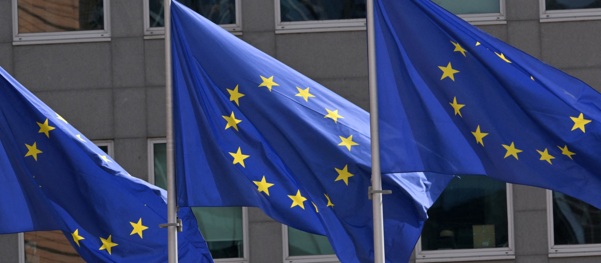 Banderas de Europa en Bruselas