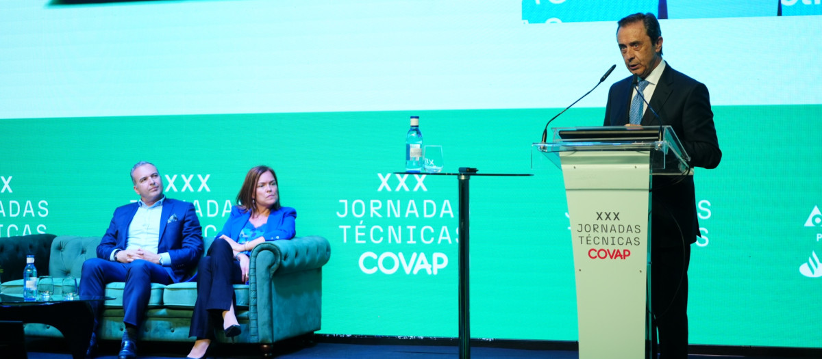 Ricardo Delgado Vizcaíno en la clausura de las jornadas técnicas de Covap
