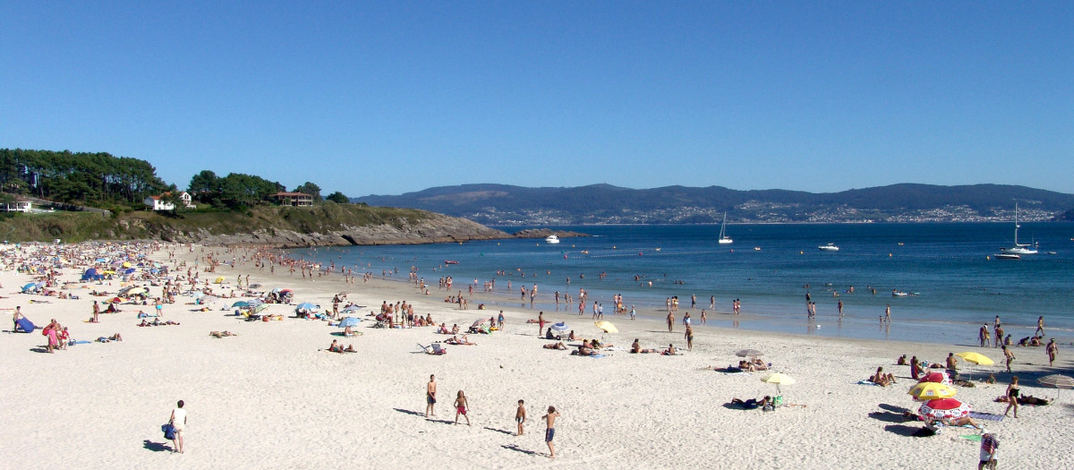 Playa Canelas en Sanxenxo (Pontevedra).