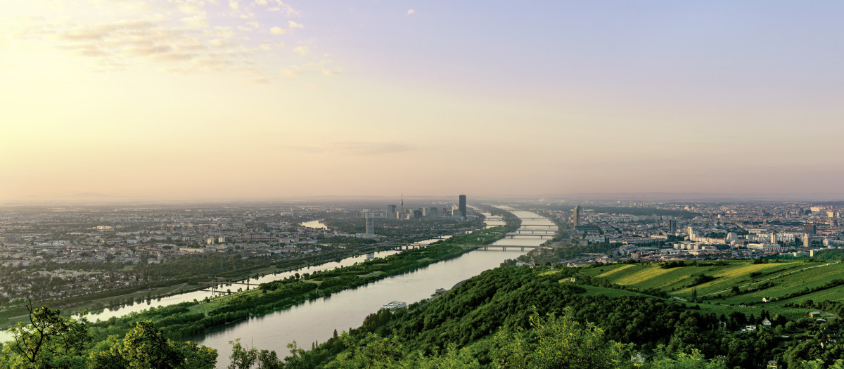 El río Danubio a su paso por Viena.