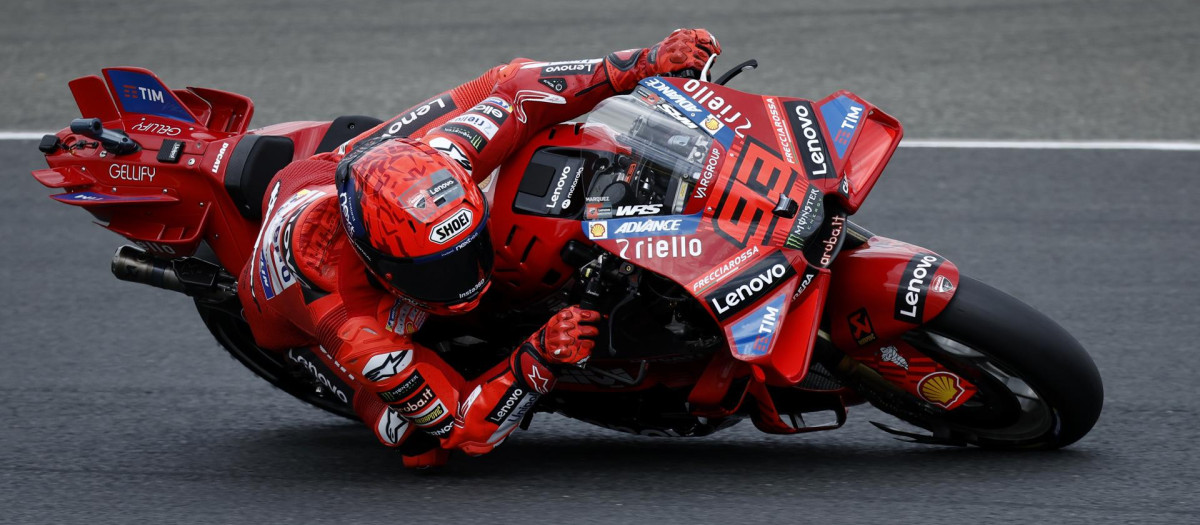 Marc Márquez en el circuito de Le Mans