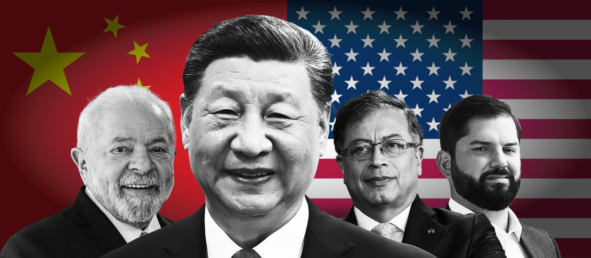 Lula Da Silva, Xi Jinping, Gustavo Petro y Gabriel Boric