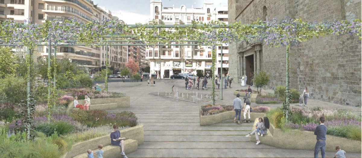 Recreación de las nuevas zonas verdes en Valencia