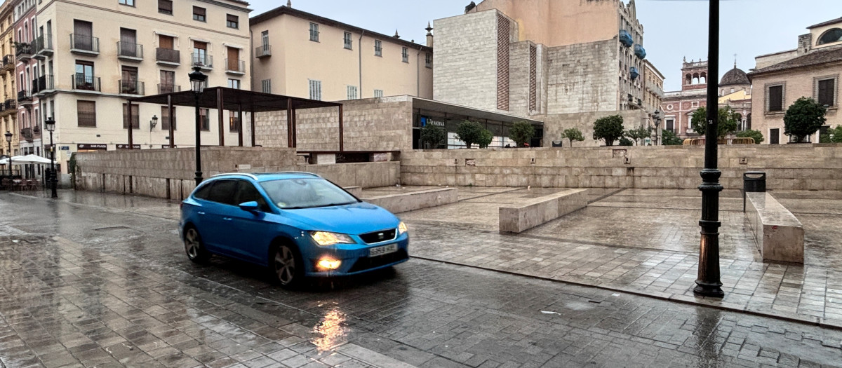 Lluvia en la ciudad de Valencia.