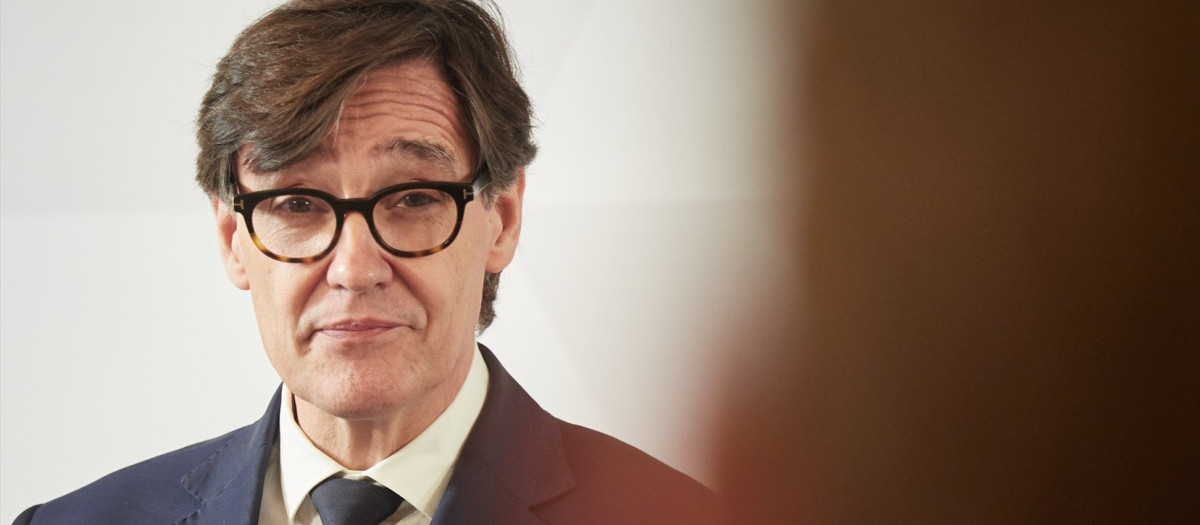 El presidente de la Generalitat de Cataluña, Salvador Illa, este viernes en Pamplona