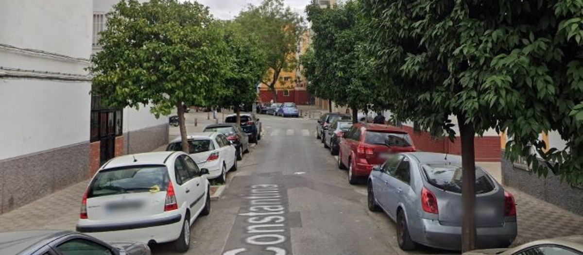 Calle Constantina, lugar donde se produjo el apuñalamiento mortal