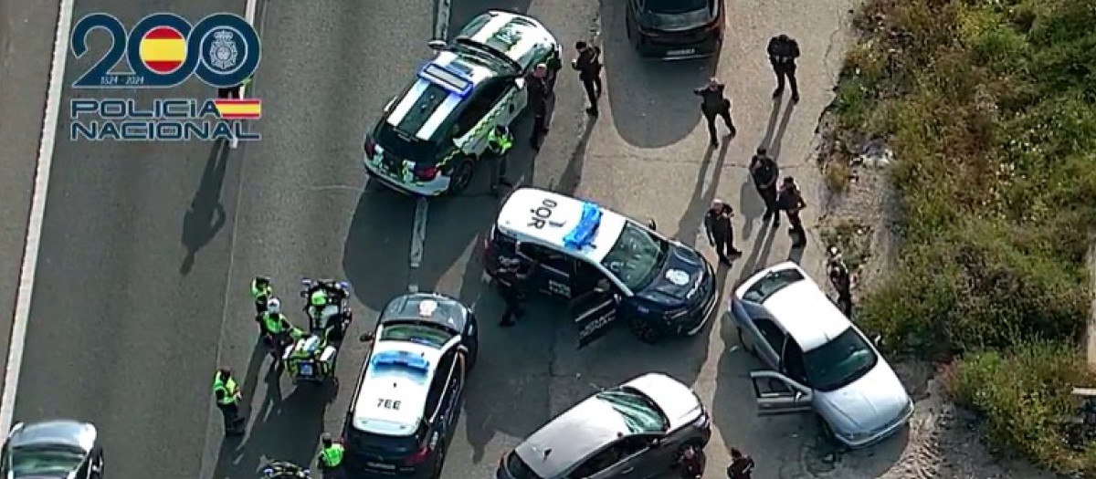 Captura del vídeo difundido por la policía sobre la persecución
