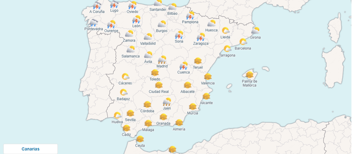 Tiempo de este sábado, 18 de mayo, por la tarde