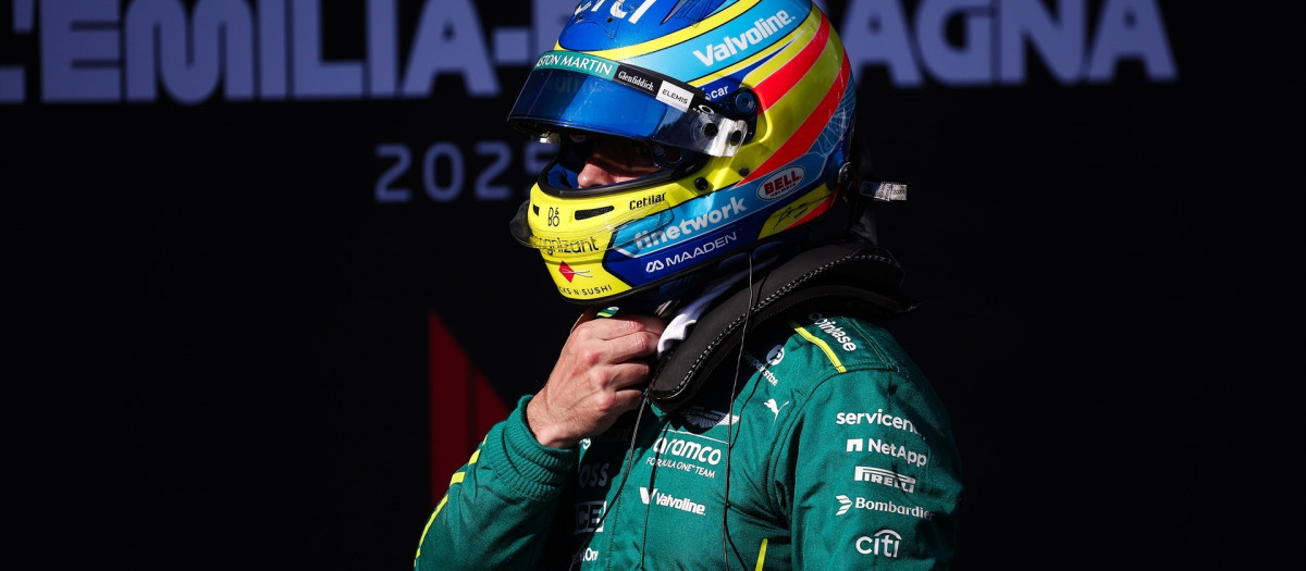 Fernando Alonso, en el Gran Premio de Emilia Romaña