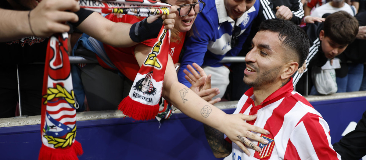 Ángel Correa se despide de la afición del Atlético de Madrid