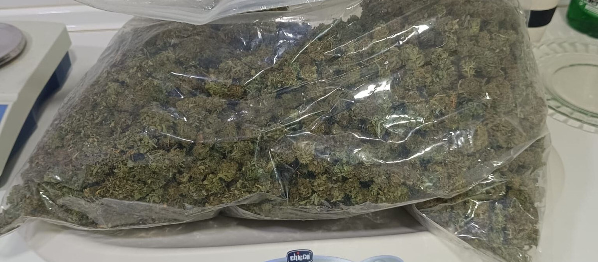 Droga intervenida en la intervención de la Policía Local de Valencia.