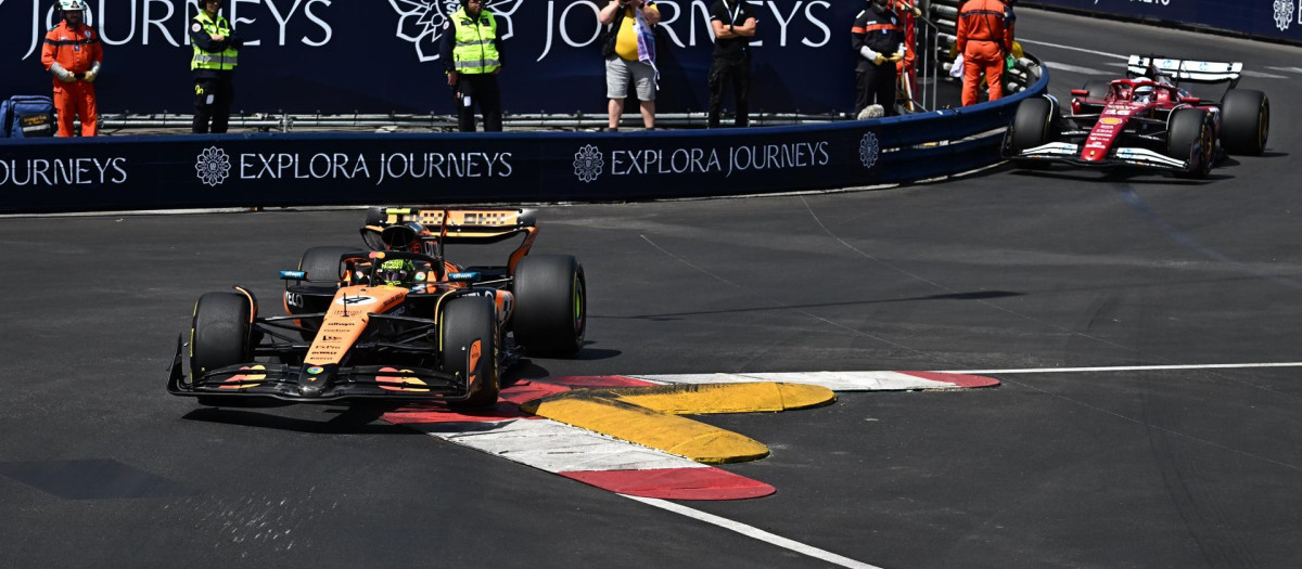 Norris en su primera victoria en el Gran Premio de Mónaco