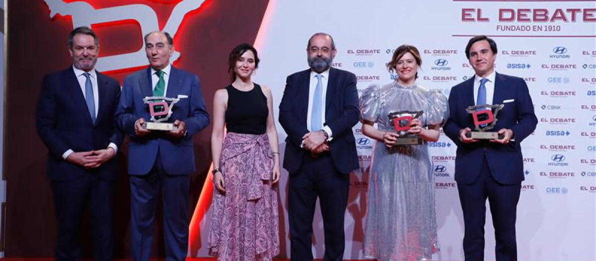 Isabel Díaz Ayuso, Alfonso Bullón de Mendoza y Bieito Rubido con
