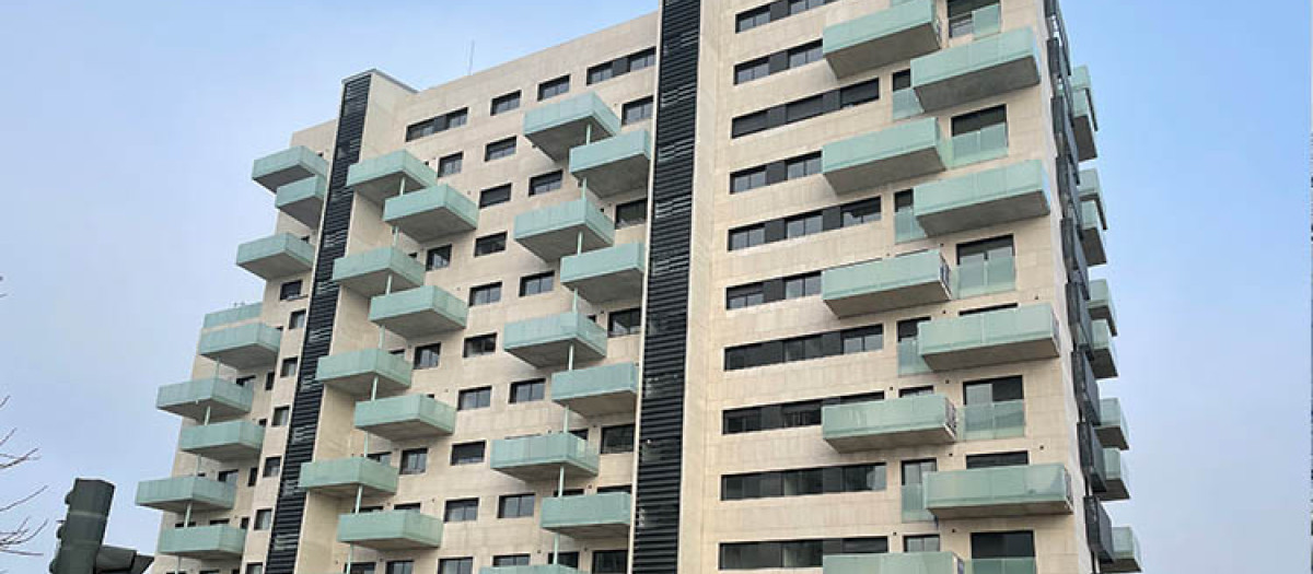 Un bloque de viviendas de una cooperativa en Valladolid