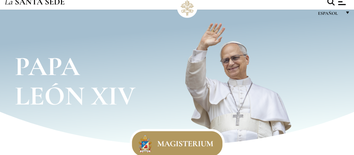 Captura del portal oficial de la Santa Sede, actualizado con León XIV