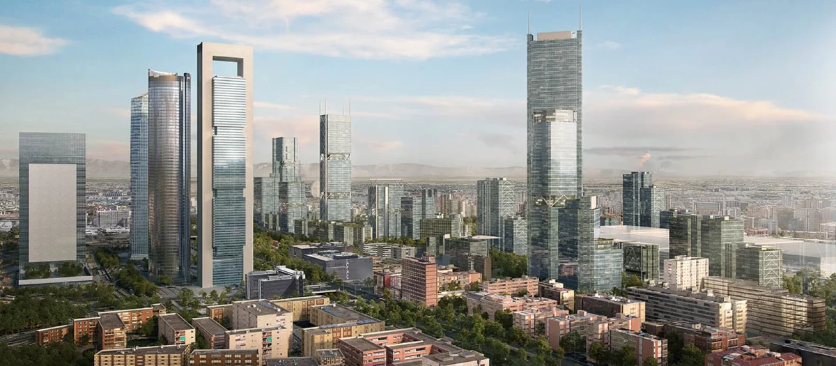 Imagen del skyline de Madrid Nuevo Norte