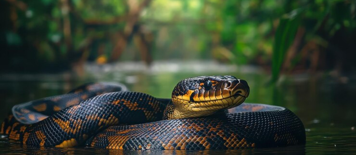 Ilustración de una anaconda
