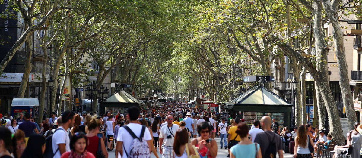 Las Ramblas de Barcelona.
