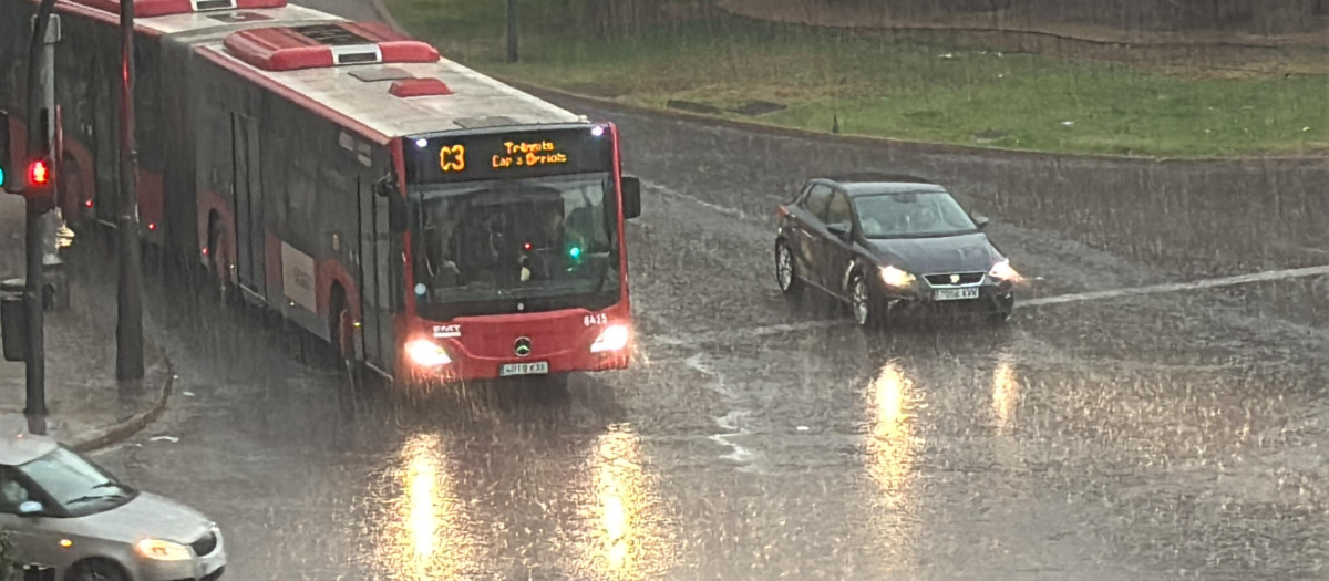 Día de lluvia en la ciudad de Valencia