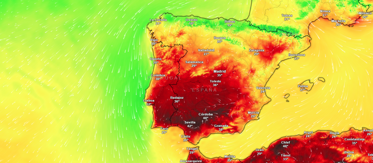 Temperaturas para el próximo domingo