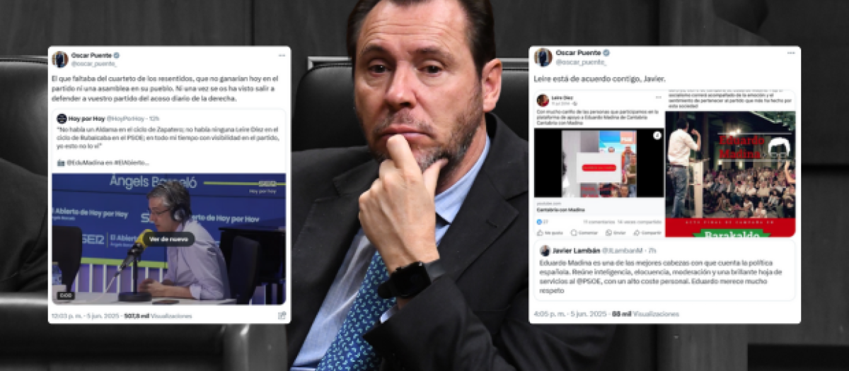 Óscar Puente, con sus críticas a Eduardo Madina y Javier Lambán