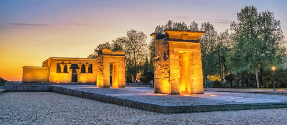 El Templo de Debod, en el barrio de Argüelles