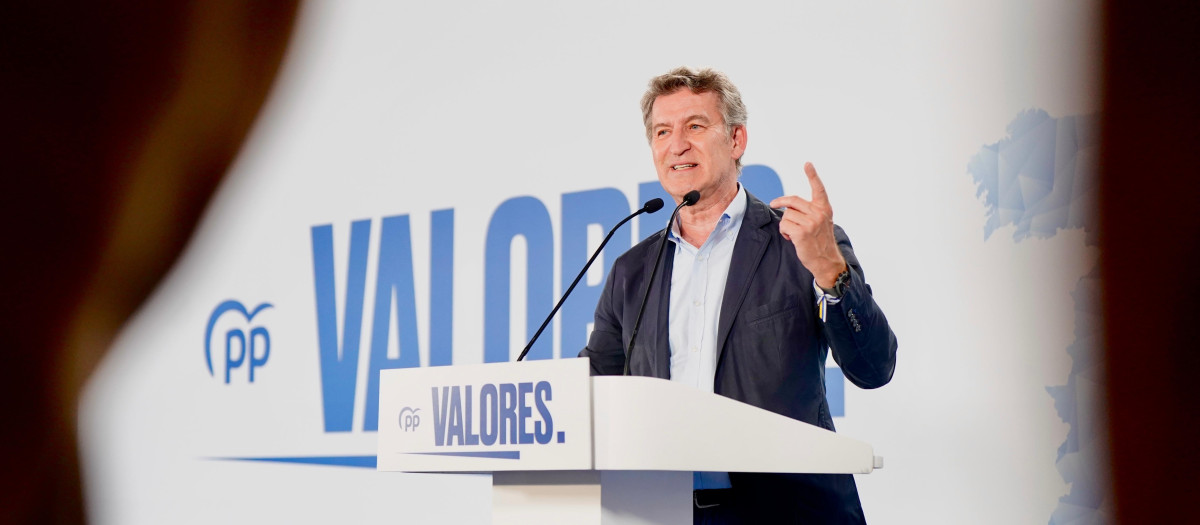 El presidente del PP, Alberto Núñez Feijóo, en un acto político en Oviedo.
JUAN VEGA - EUROPA PRESS
06/6/2025