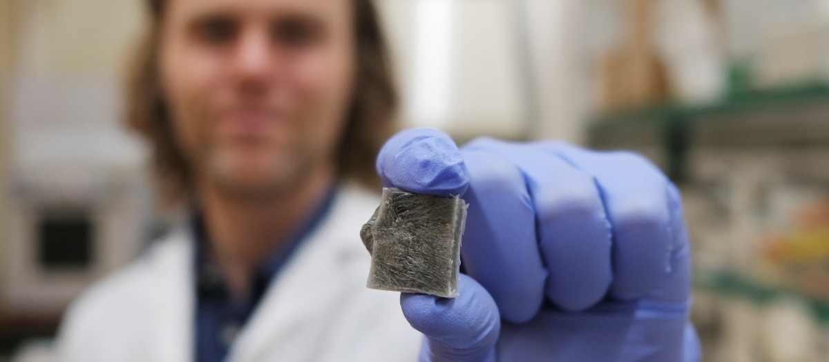 La espuma se ha creado combinando alginato con un MXene