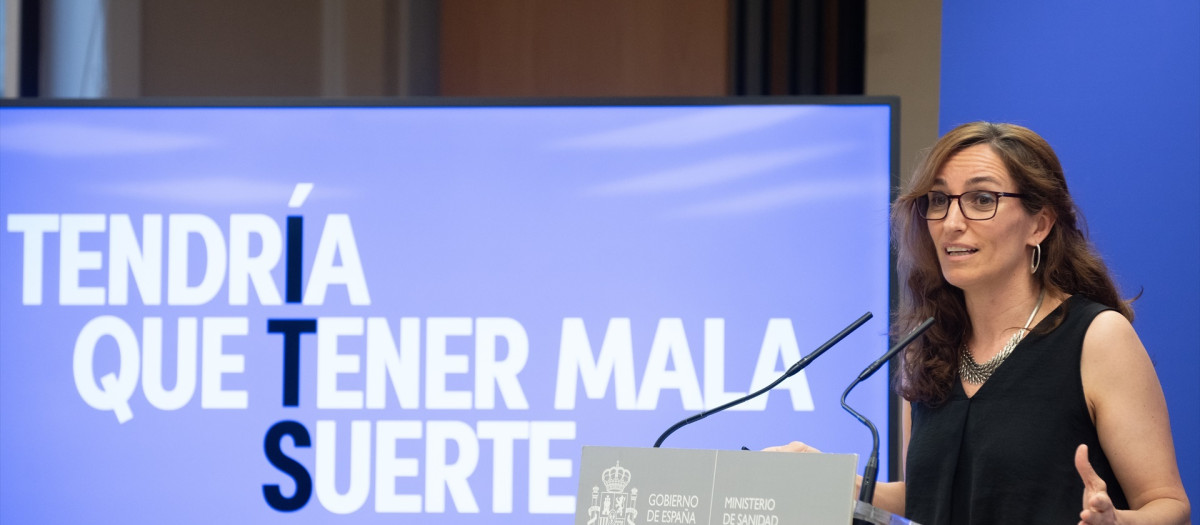 La ministra de Sanidad, Mónica García, inaugura el acto de presentación de la campaña de ITS 2025