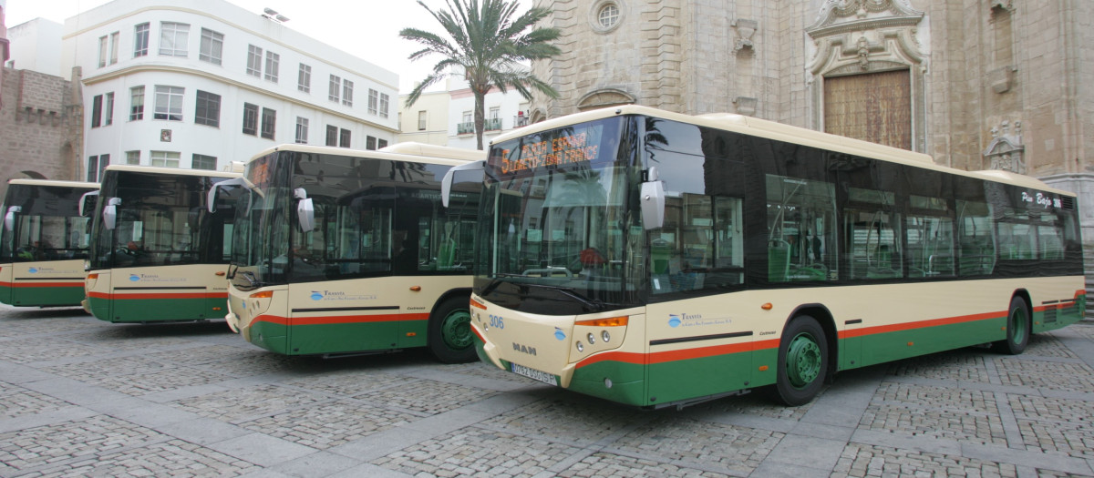 Autobuses urbanos de la ciudad de Cádiz