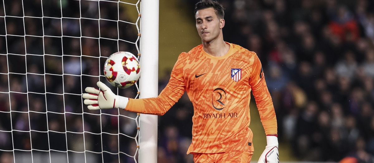 Juan Musso, en un partido con el Atlético de Madrid