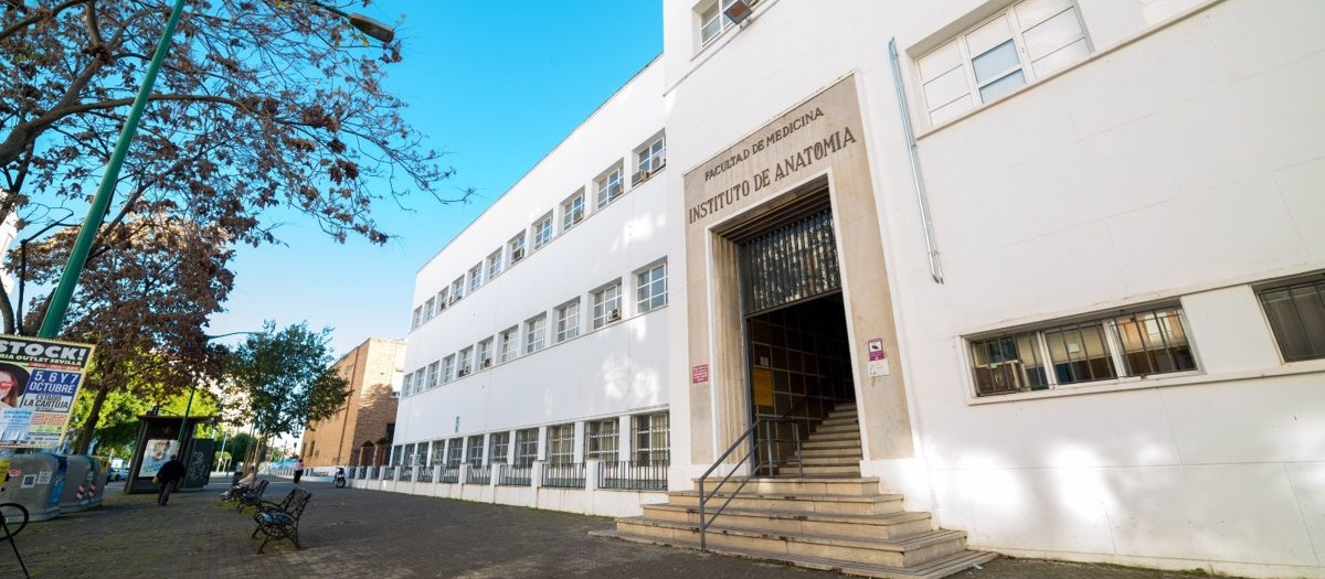 Fachada de la Facultad de Medicina en Sevilla