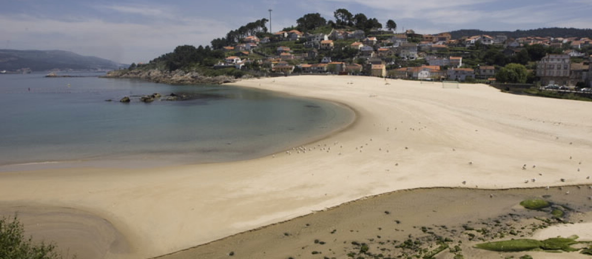 Una de las playas que está dentro de la Ruta de las Playas en Marín (Pontevedra)