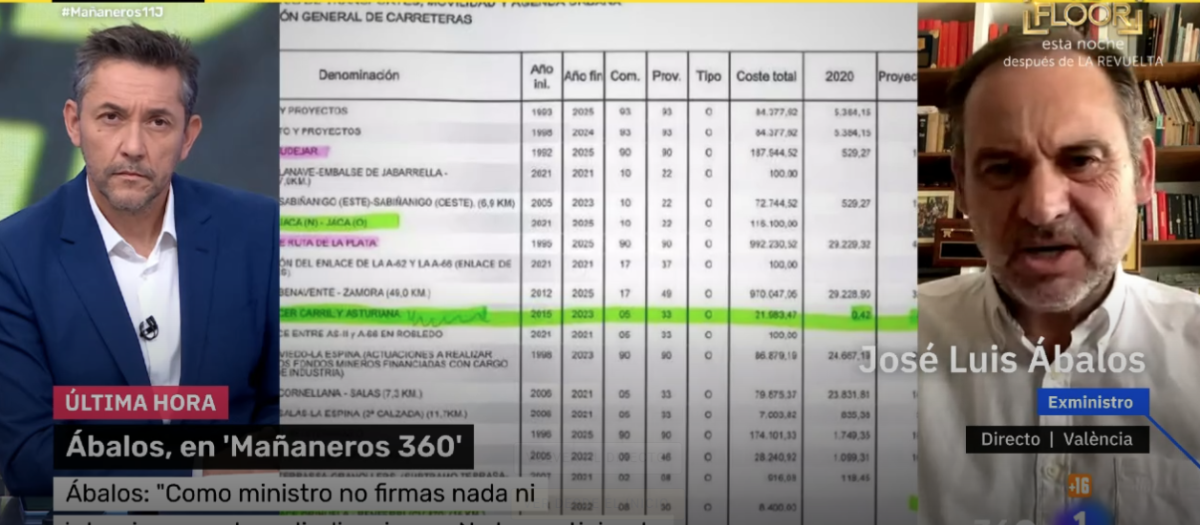 Ábalos, en el programa 'Mañaneros 360'