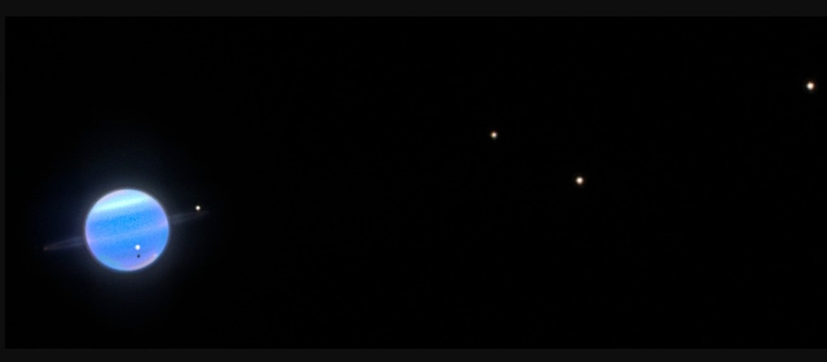Urano y sus lunas principales