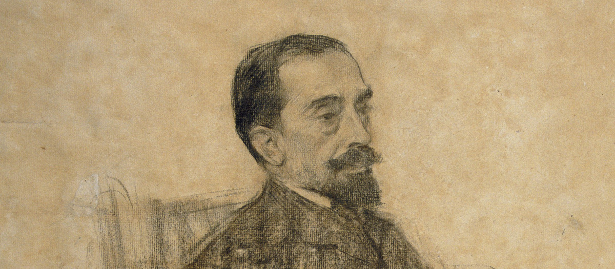 Retrato del poeta Joan Maragall, por Ramon Casas