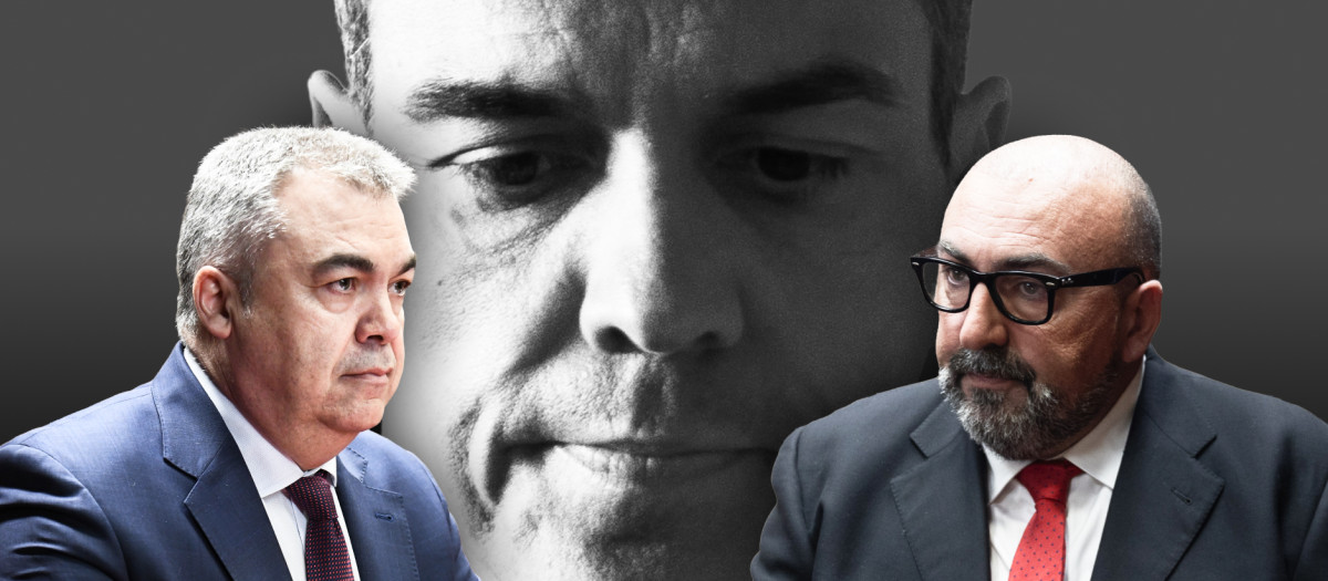 Santos Cerdán, Pedro Sánchez y Koldo García