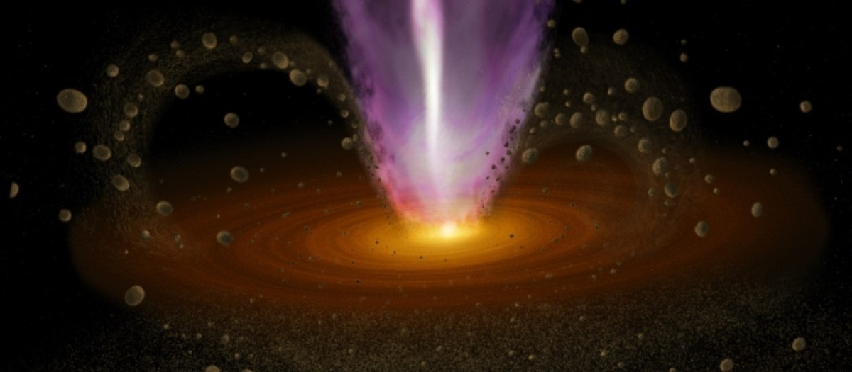 Se observan grandes granos de polvo alrededor de las salidas del joven sistema binario protoestelar L1551 IRS5
