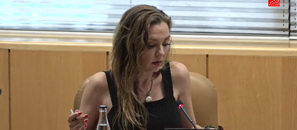 La profesora Elena Ramallo en la Asamblea de Madrid
