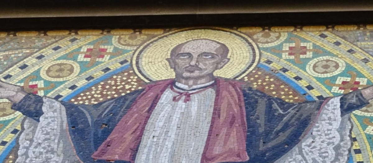 Mosaico de san José Oriol en Barcelona