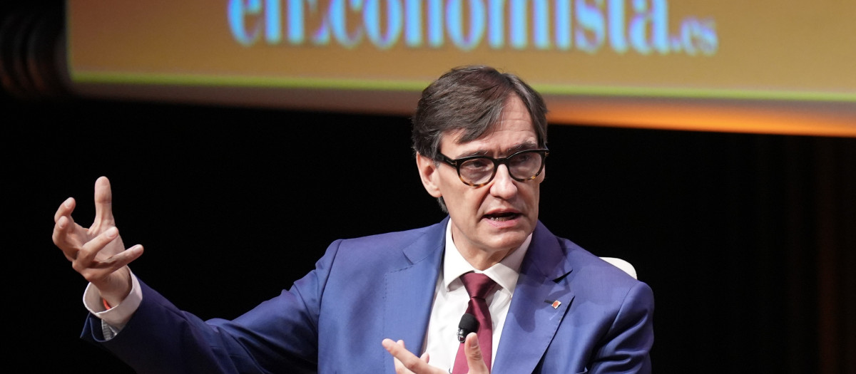 El presidente de la Generalitat, Salvador Illa, en el V Foro Empresarial de El Economista, este lunes