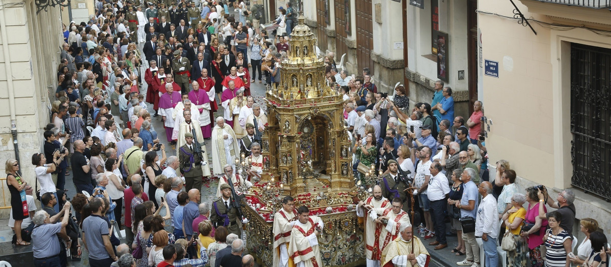 Imagen de la procesión del Corpus Chirsti en Valencia.
