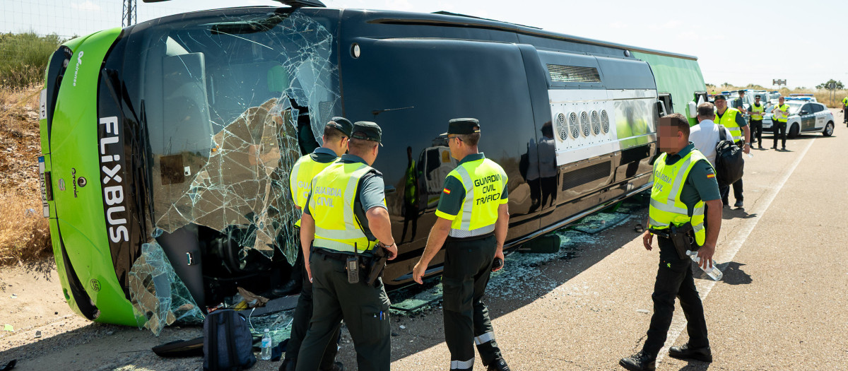 Accidente de autobús en la provincia de Salamanca