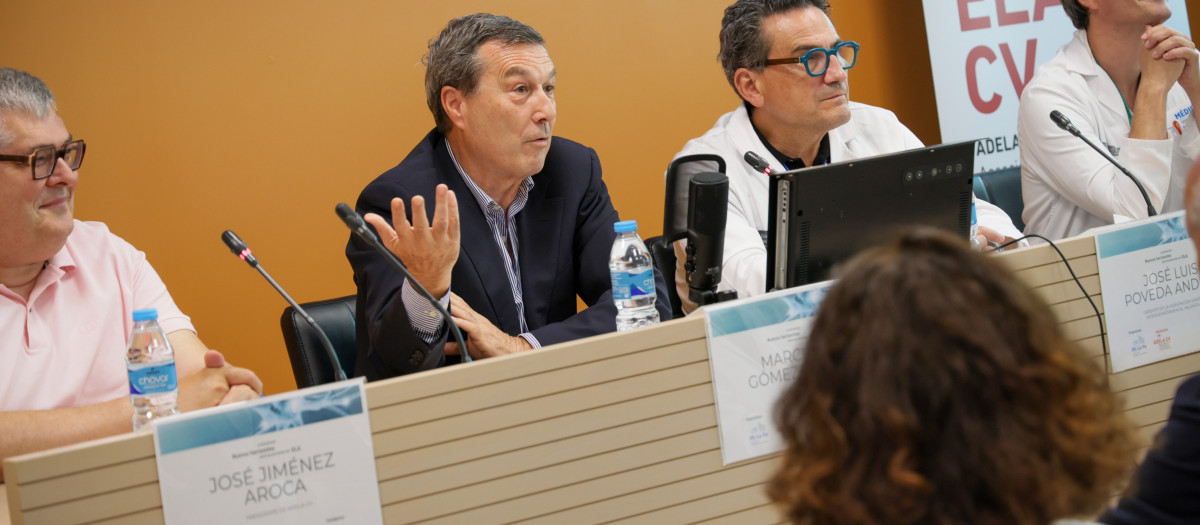 Imagen del conseller valenciano de Sanidad, Marciano Gómez, durante las jornadas ‘Nuevos horizontes para las personas con ELA, en Valencia