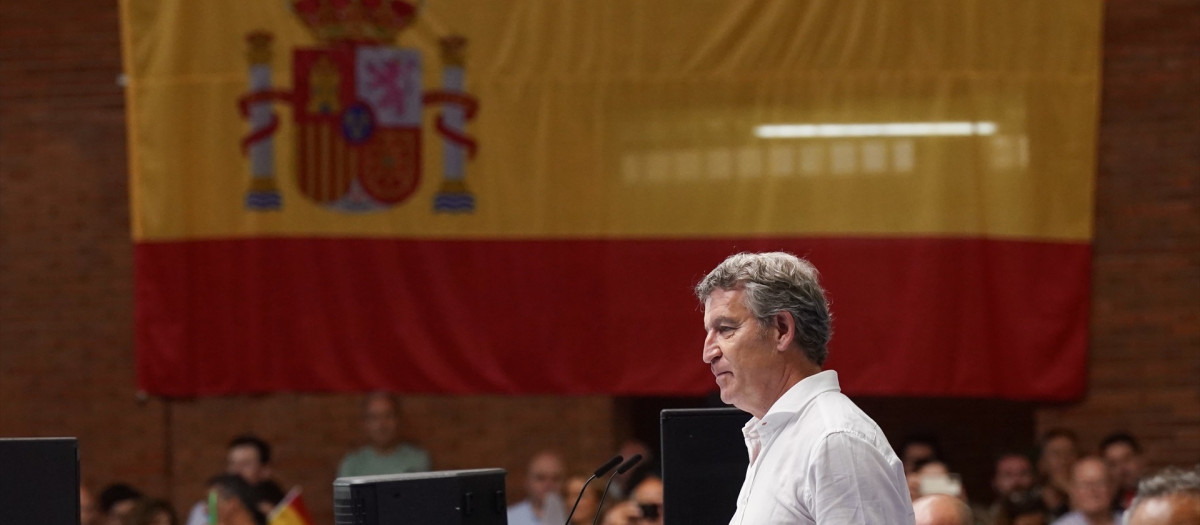 El presidente del PP, Alberto Núñez Feijóo