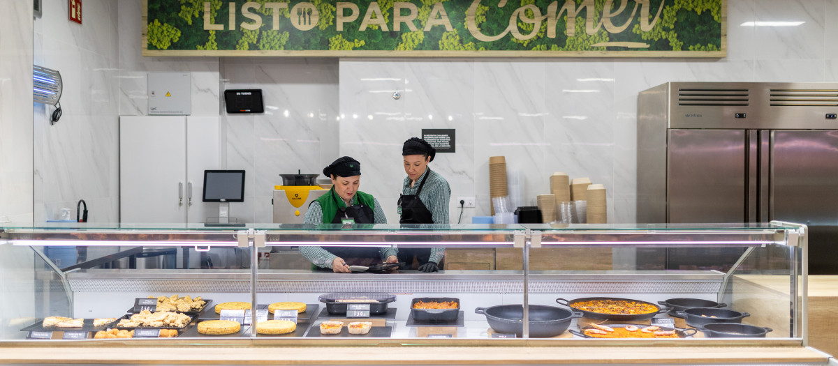 Imagen de la sección de 'Listo para comer' en una tienda de Mercadona.