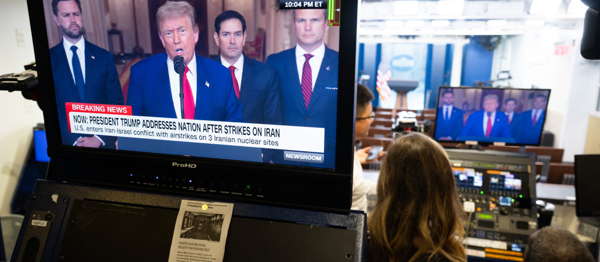 El presidente de Estados Unidos, Donald Trump, se dirige a la nación desde la Casa Blanca